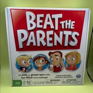 Spin Masters Beat the Parents Trivia Game - Red and White